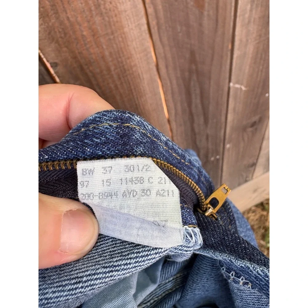 Lee Jeans Mens Vintage 1997 Relaxed‎ Fit Blue Denim Pants Size 36x30 - Picture 5 of 6